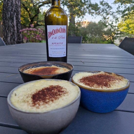 Tiramisu à la pêche et au Rinquinquin